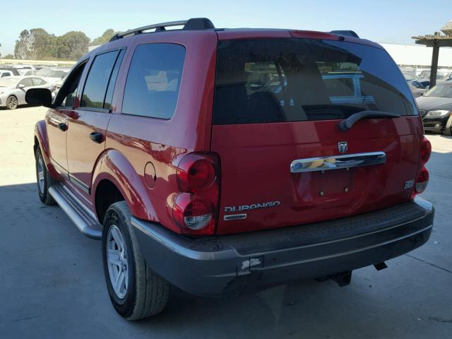 1D4HD48D45F586800 - 2005 DODGE DURANGO SL RED photo 3