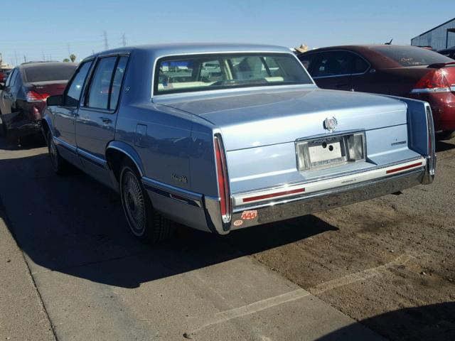 1G6CD53B4P4275789 - 1993 CADILLAC DEVILLE BLUE photo 3