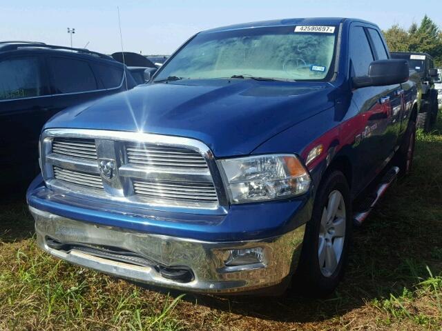 1D7RB1GT4BS697189 - 2011 DODGE RAM 1500 BLUE photo 2