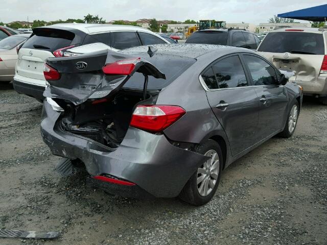 KNAFX4A81F5282997 - 2015 KIA FORTE GRAY photo 4