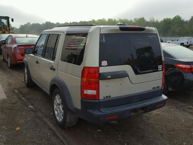 SALAE25436A377057 - 2006 LAND ROVER LR3 SE BEIGE photo 3