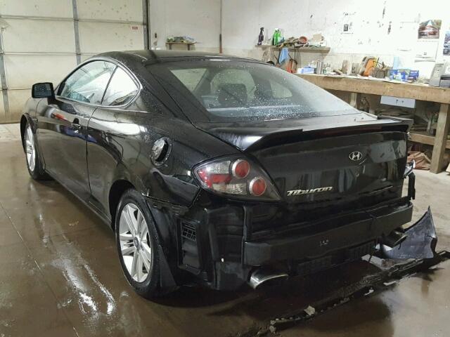 KMHHM66D38U293235 - 2008 HYUNDAI TIBURON BLACK photo 3