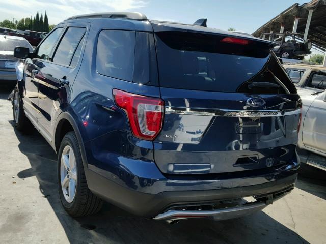 1FM5K8DH2GGC58922 - 2016 FORD EXPLORER X BLUE photo 3