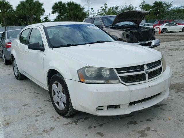 1B3LC46K68N145547 - 2008 DODGE AVENGER WHITE photo 1