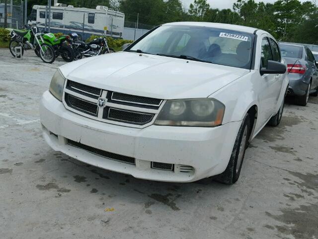 1B3LC46K68N145547 - 2008 DODGE AVENGER WHITE photo 2