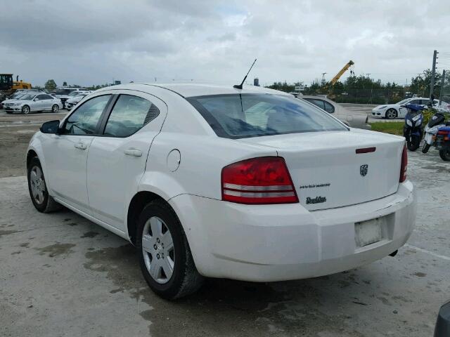 1B3LC46K68N145547 - 2008 DODGE AVENGER WHITE photo 3