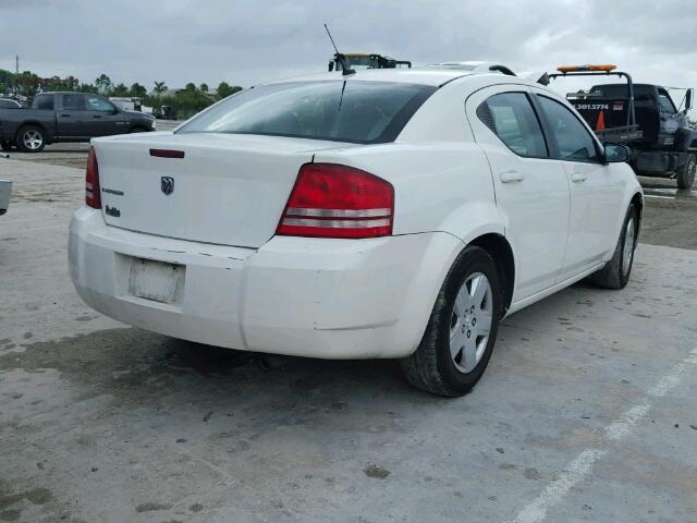 1B3LC46K68N145547 - 2008 DODGE AVENGER WHITE photo 4