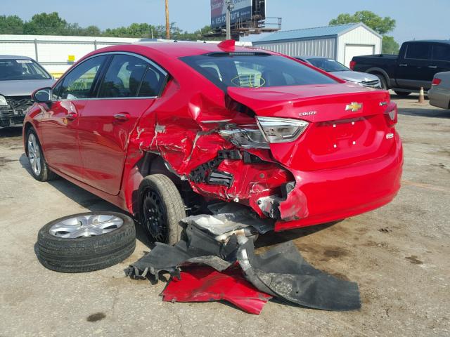 1G1BF5SM7H7258158 - 2017 CHEVROLET CRUZE PREM RED photo 3