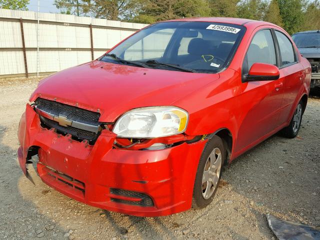 KL1TD5DE3BB136741 - 2011 CHEVROLET AVEO LS RED photo 2