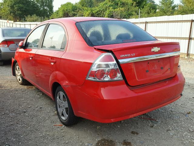 KL1TD5DE3BB136741 - 2011 CHEVROLET AVEO LS RED photo 3