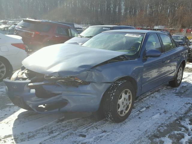 1G3NL52TXXC322252 - 1999 OLDSMOBILE ALERO GL BLUE photo 2