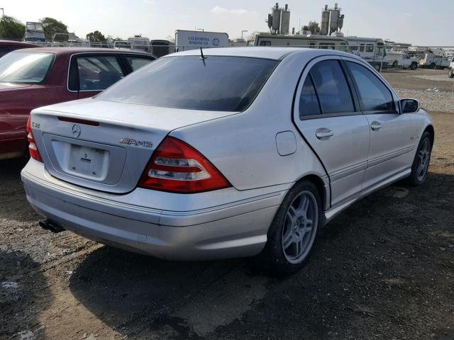 WDBRF65J62F200373 - 2002 MERCEDES-BENZ C 32 AMG K SILVER photo 4