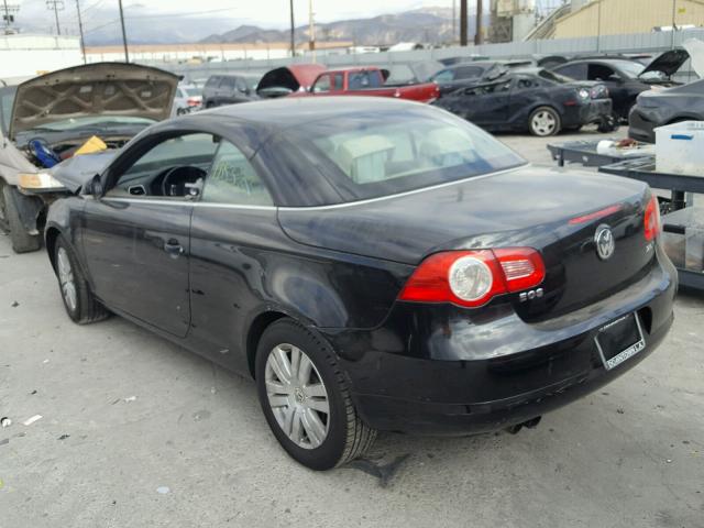 WVWBA71F98V035281 - 2008 VOLKSWAGEN EOS TURBO BLACK photo 3