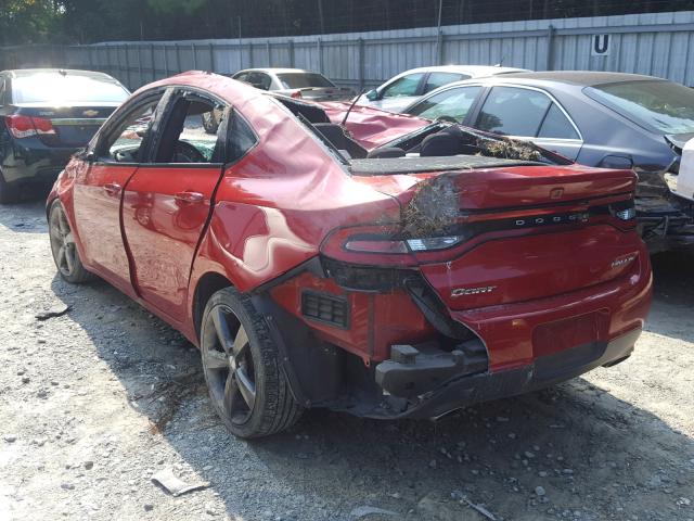 1C3CDFBA1DD328069 - 2013 DODGE DART SXT RED photo 3