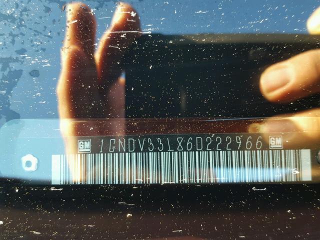 1GNDV33L86D222966 - 2006 CHEVROLET UPLANDER L 勃艮第红 照片 10