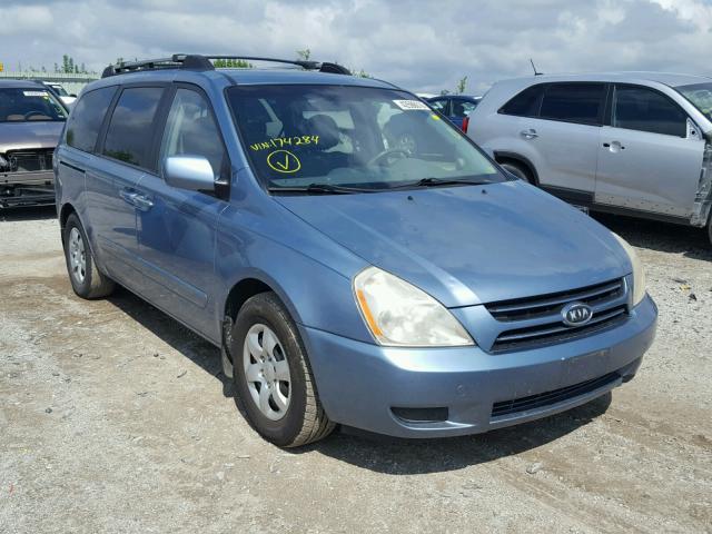 KNDMB233276174284 - 2007 KIA SEDONA EX BLUE photo 1