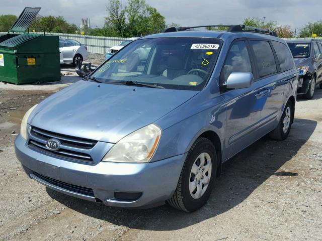 KNDMB233276174284 - 2007 KIA SEDONA EX BLUE photo 2