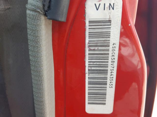 4S6CK58V7S4435455 - 1995 HONDA PASSPORT E 红色 照片 10