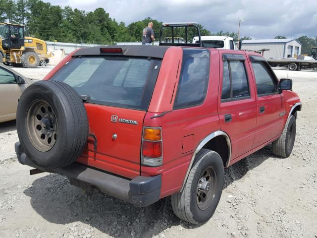 4S6CK58V7S4435455 - 1995 HONDA PASSPORT E RED photo 4