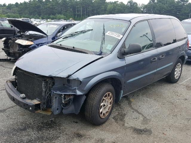 1C4GJ25392B734296 - 2002 CHRYSLER VOYAGER BLUE photo 2