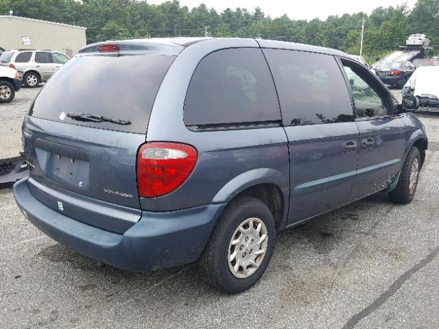 1C4GJ25392B734296 - 2002 CHRYSLER VOYAGER BLUE photo 4