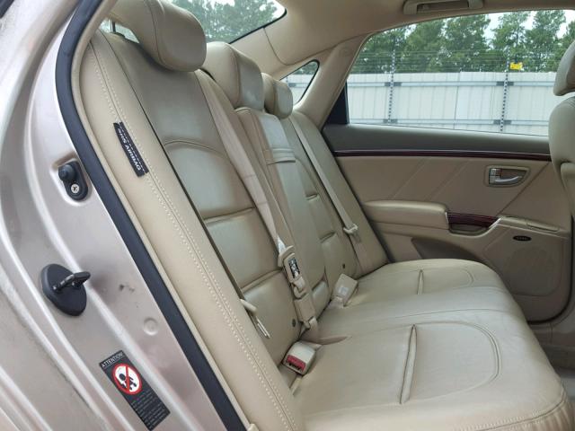 KMHFC46F66A096526 - 2006 HYUNDAI AZERA SE TAN photo 6