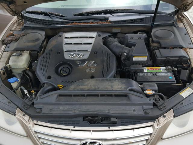 KMHFC46F66A096526 - 2006 HYUNDAI AZERA SE TAN photo 7