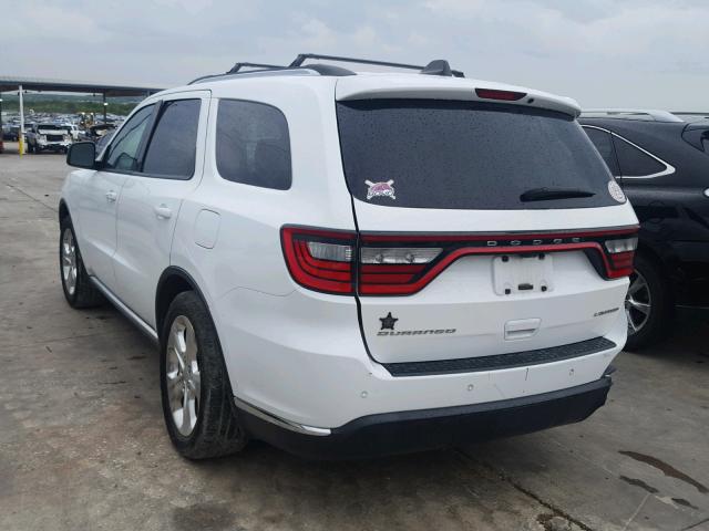 1C4RDHDG1FC837011 - 2015 DODGE DURANGO LI WHITE photo 3