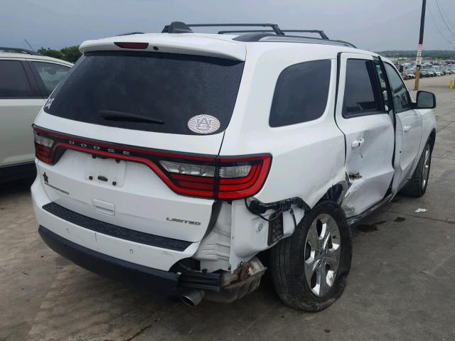 1C4RDHDG1FC837011 - 2015 DODGE DURANGO LI WHITE photo 4