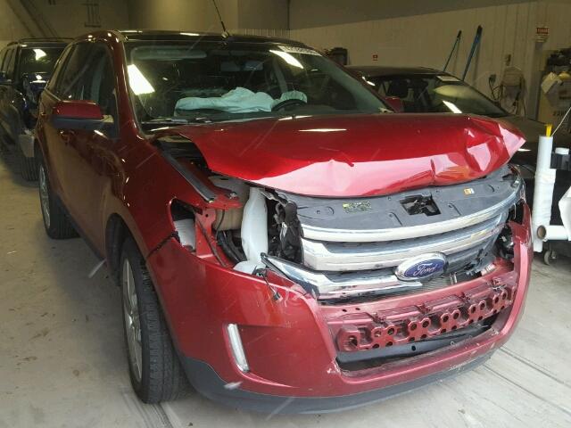 2FMDK4JCXEBA46142 - 2014 FORD EDGE SEL A RED photo 1