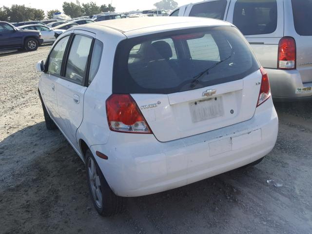 KL1TD66688B206612 - 2008 CHEVROLET AVEO BASE Blanc photo 3