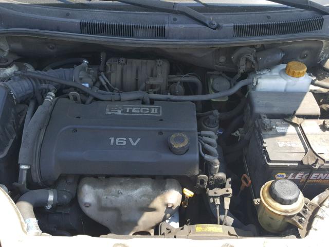 KL1TD66688B206612 - 2008 CHEVROLET AVEO BASE Blanc photo 7