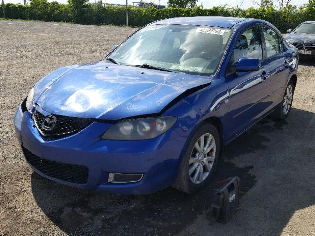 JM1BK32F781141837 - 2008 MAZDA 3 I BLUE photo 2