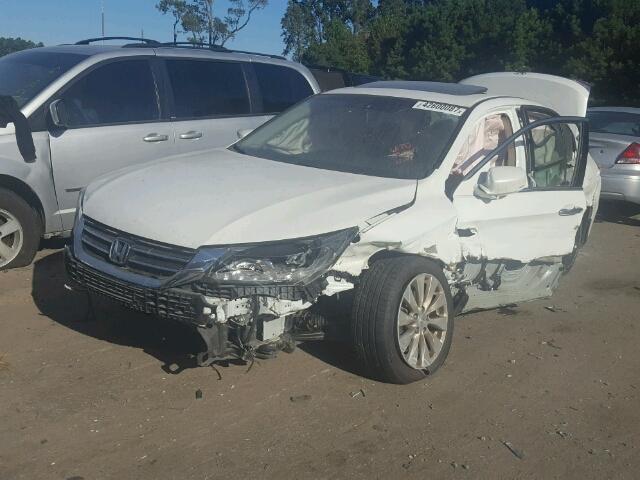 1HGCR3F85DA001034 - 2013 HONDA ACCORD EXL WHITE photo 2