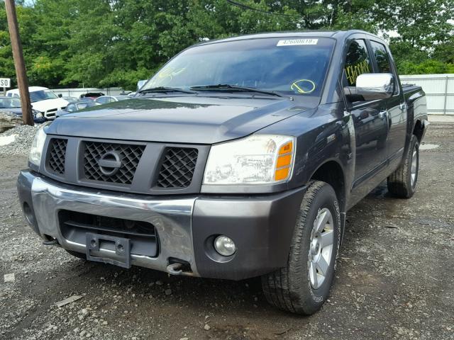 1N6AA07B34N559461 - 2004 NISSAN TITAN XE GRAY photo 2