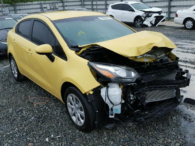 KNADM4A38G6599577 - 2016 KIA RIO LX YELLOW photo 1