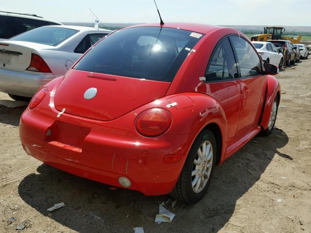 3VWCK31C84M418386 - 2004 VOLKSWAGEN NEW BEETLE წითელი ფოტო 4