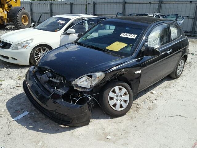 KMHCM36CX8U069525 - 2008 HYUNDAI ACCENT GS BLACK photo 2