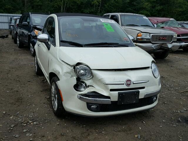 3C3CFFER0DT600682 - 2013 FIAT 500 LOUNGE WHITE photo 1