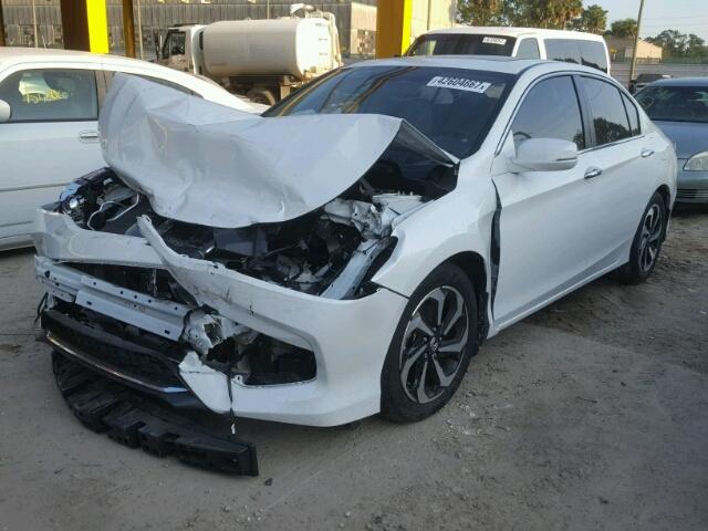 1HGCR2F86HA209388 - 2017 HONDA ACCORD EXL WHITE photo 2