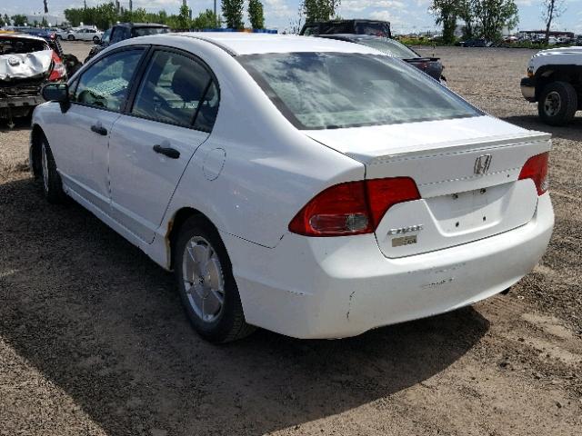 2HGFA15468H028144 - 2008 HONDA CIVIC DX-G WHITE photo 3