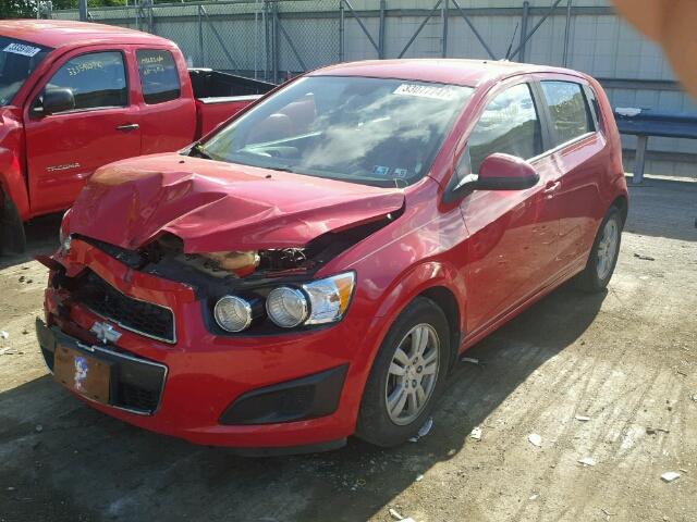 1G1JC6SH0C4106486 - 2012 CHEVROLET SONIC LT RED photo 2