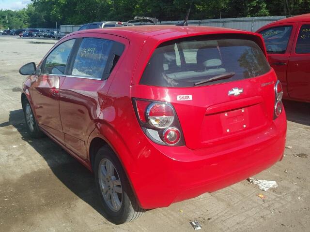 1G1JC6SH0C4106486 - 2012 CHEVROLET SONIC LT RED photo 3