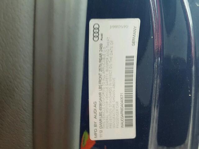 WAUCGAFR8DA040571 - 2013 AUDI S5 PREMIUM 蓝色 照片 10