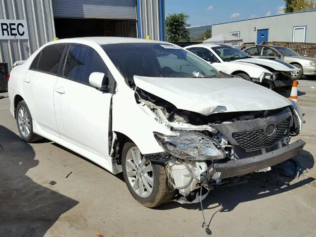 1NXBU4EEXAZ351707 - 2010 TOYOTA COROLLA BA WHITE photo 1