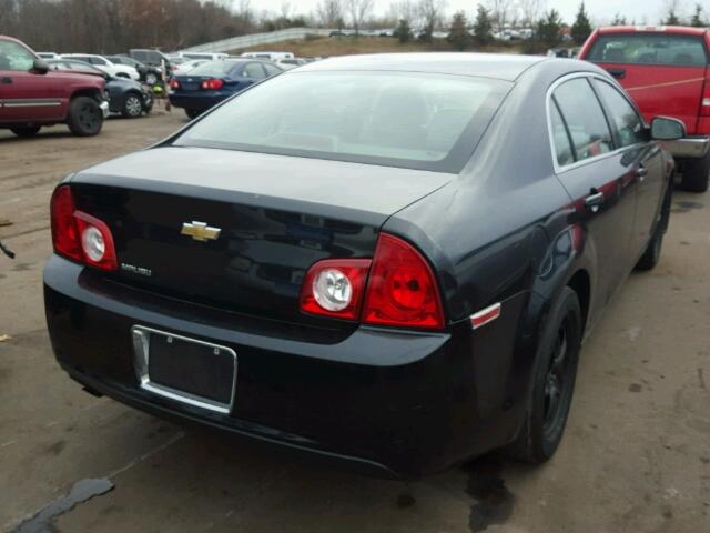 1G1ZA5EB9AF185362 - 2010 CHEVROLET MALIBU LS BLACK photo 4