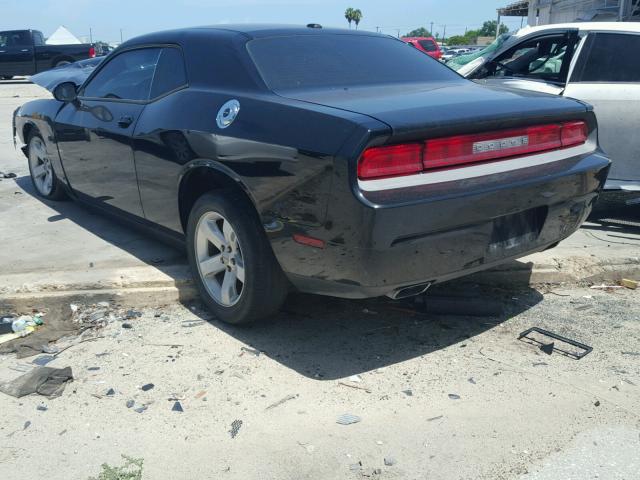 2C3CDYAG0CH186879 - 2012 DODGE CHALLENGER BLACK photo 3