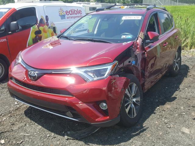 JTMRFREV8JD223203 - 2018 TOYOTA RAV4 ADVEN RED photo 2