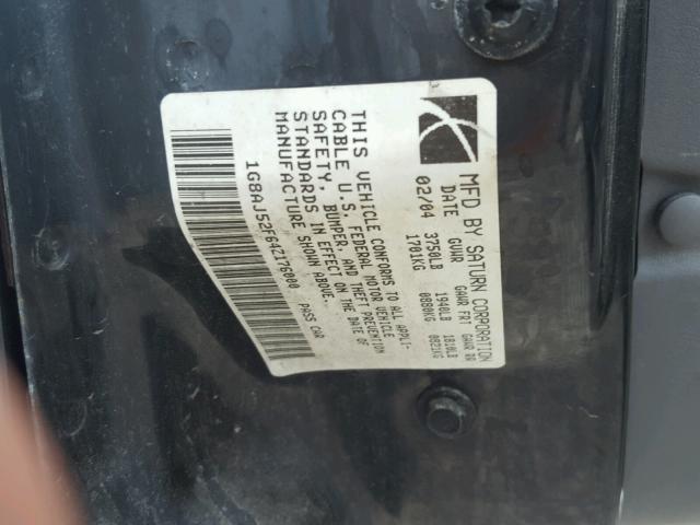1G8AJ52F64Z176000 - 2004 SATURN ION LEVEL GRAY photo 10