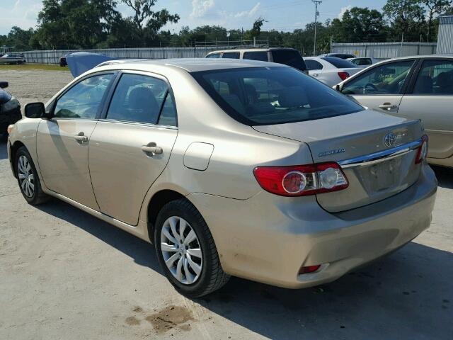 5YFBU4EE3DP093889 - 2013 TOYOTA COROLLA BA GOLD photo 3